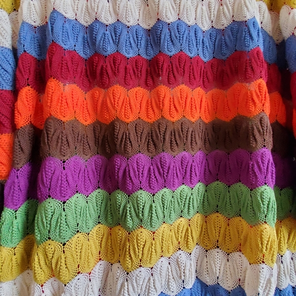 Vintage Zenobia crochet Top Small Size, rainbow colour - Picture 5 of 5